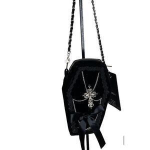 Dolls Kill Dark In Love Gothic Coffin Crossbody Bag NWT